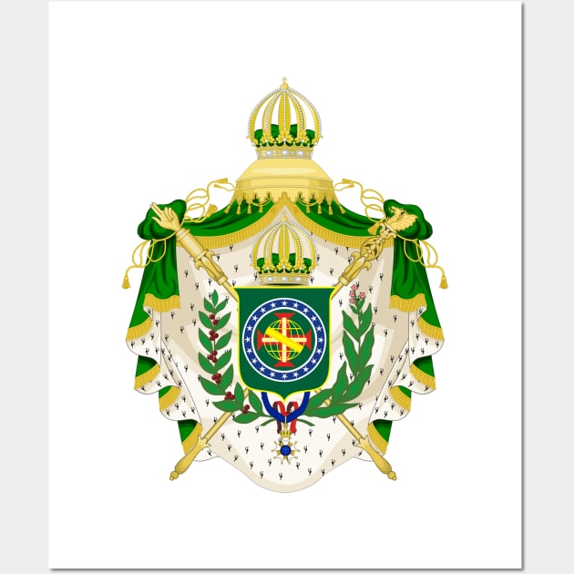 Imperial Coat of arms, complete version, design of the second reign (1840–1889) Wall Art by Flags of the World